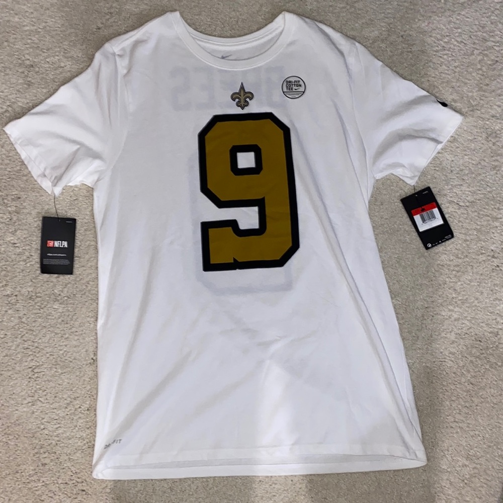 Nike drew Brees saints athletic sports jersey shirt